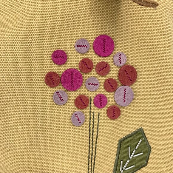 Fossil Jesse Floral Canvas Large Tote Bag Purse - Picture 2 of 12